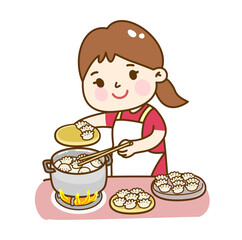 How to making Chinese dumpling.