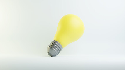 3d render bulb innovation and creative idea concept