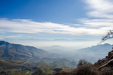 mountains in the morning