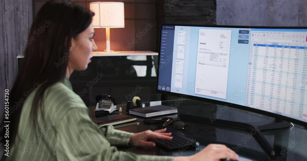 Poster account manager in office coding medical
