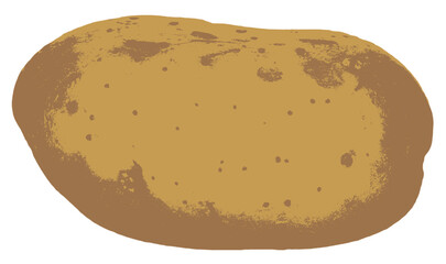 potato illustration isolated over white