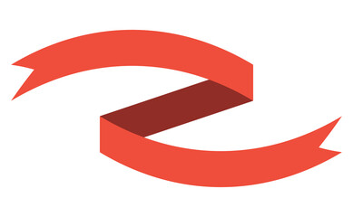 Ribbon banner. Blank tape banner for advertising promotion, sale text or heading. Elegant retro flag, background stripe. Flat title decoration, badge or frame