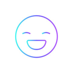 Laugh Feedback icons with blue gradient outline style