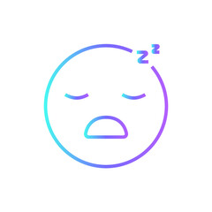 Obraz na płótnie Canvas Sleep Feedback icons with blue gradient outline style