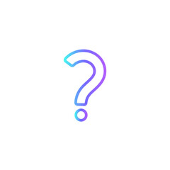 Question Feedback icons with blue gradient outline style