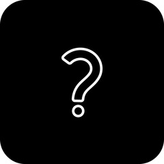 Question Feedback icons with black filled line style