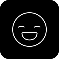 Laugh Feedback icons with black filled line style