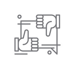Feedback icon with black outline style