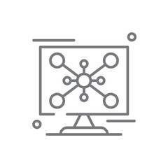 Social Network Feedback icon with black outline style