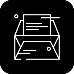 Email Feedback icons with black filled line style