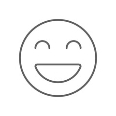 Fototapeta premium HAPPY Feedback icon with black outline style