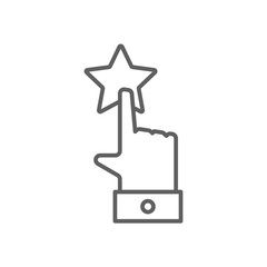 FAVORITE Feedback icon with black outline style