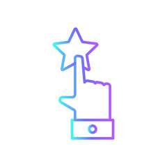 FAVORITE Feedback icons with blue gradient outline style