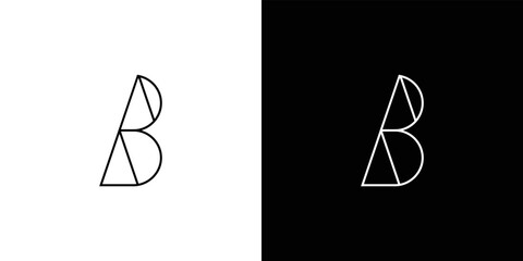 Modern and simple B initials logo design © Rusly