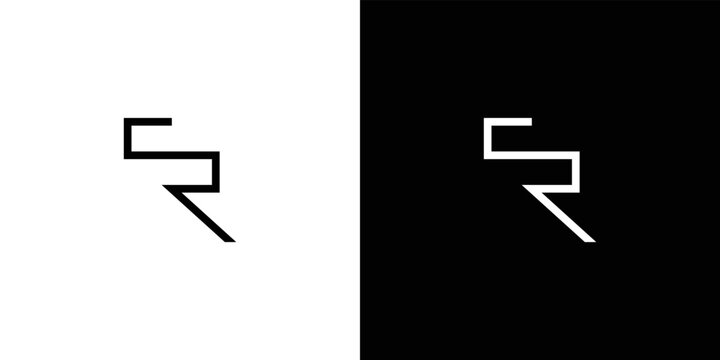 Modern and sophisticated letter SR initials logo design