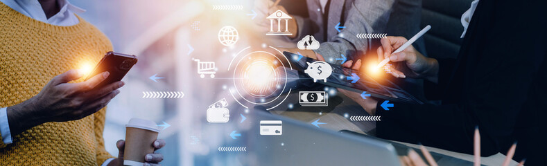 futuristic digital processing of biometric identification fingerprint scanner for access personal financial data. surveillance and security scanning of digital programs cyber futuristic applications