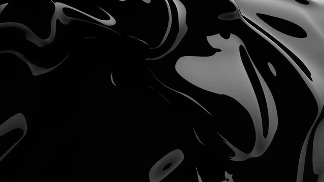 Abstract black liquid. Black wave plastic background. Oil, petroleum, rock-oil.