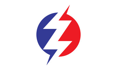Thunder Logo Vector Art, Thunder Icons, Thunder Circle Logo Vector Illustration