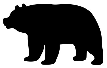 Obraz na płótnie Canvas Bear cartoon silhouette