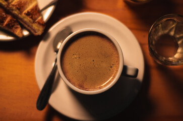 Taza de cafe cenital