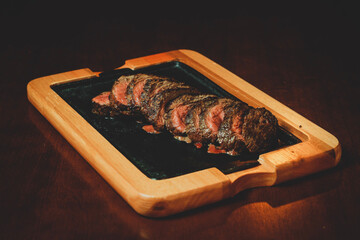 grilled meat on a grill