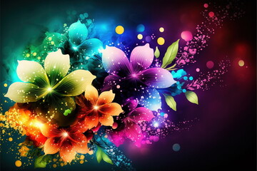 Fototapeta na wymiar flower background, colorful, luxury, Made by AI,Artificial intelligence