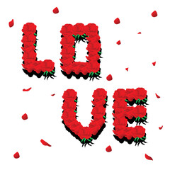 valentines day collection and romantic elements Love, wedding, Valentine's Day concept. Illustration vector illustration