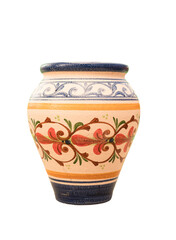 Cut out clay pot, home decoration isolated