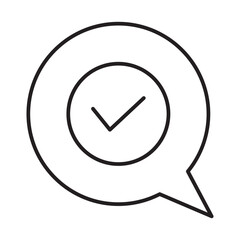 Chat Feedback Icons with black outline style. Thin line icon related to feedback, rating, testimonials, quick response, satisfaction and more. Simple web icon. Vector illustration