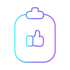 Good feedback Feedback Icons with purple blue outline style. Related to Feedback, Rating, Like, Dislike, Comment, Good Bad Sign, Yes No icons. Vector illustration
