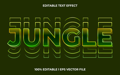 jungle editable text effect, lettering typography font style, green 3d text for tittle