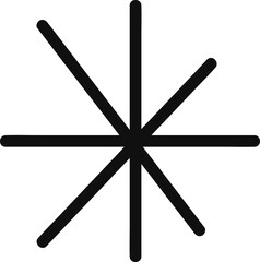 Star doodle linear icon