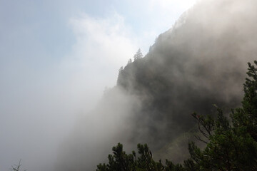 The view from the trekking route to Sarstein mountain, Upper Austria region	