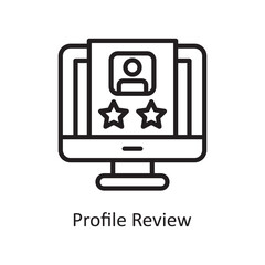 Profile Review Vector Outline Icon Design illustration. Product Management Symbol on White background EPS 10 File