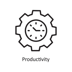 Productivity  Vector Outline Icon Design illustration. Product Management Symbol on White background EPS 10 File