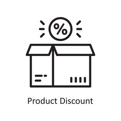 Product Discount Vector Outline Icon Design illustration. Product Management Symbol on White background EPS 10 File