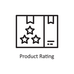 Product Rating Vector Outline Icon Design illustration. Product Management Symbol on White background EPS 10 File