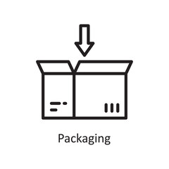 Packaging Vector Outline Icon Design illustration. Product Management Symbol on White background EPS 10 File