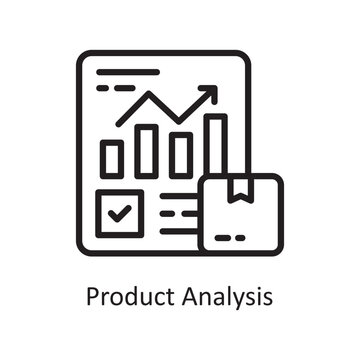 Product Analysis Vector Outline Icon Design illustration. Product Management Symbol on White background EPS 10 File