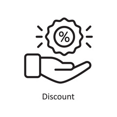 Discount  Vector Outline Icon Design illustration. Product Management Symbol on White background EPS 10 File