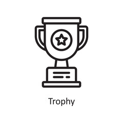 Trophy  Vector Outline Icon Design illustration. Product Management Symbol on White background EPS 10 File