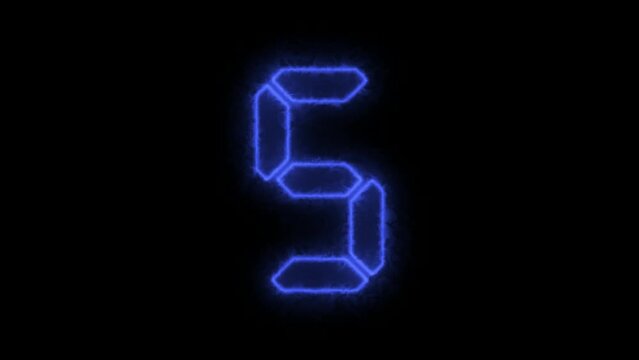 Digital countdown of 10 to 0 seconds with regular hundredths,  optimized for 10 to 0  fps to avoid frame rate distortions and interpolation artifacts 