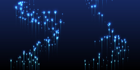 Abstract vertical line streams data flows vector.