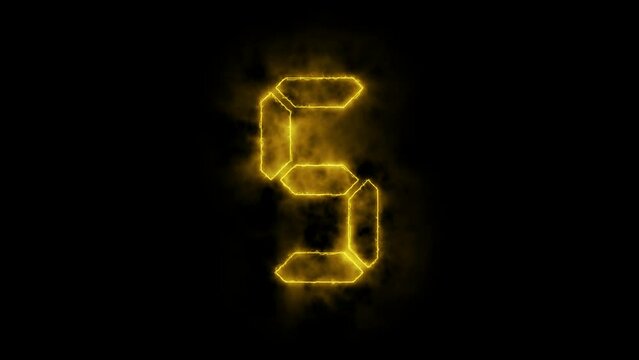 Digital countdown of 10 to 0 seconds with regular hundredths,  optimized for 10 to 0  fps to avoid frame rate distortions and interpolation artifacts 