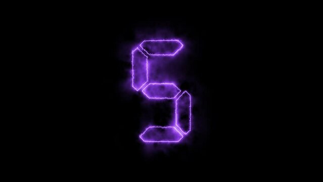 Digital countdown of 10 to 0 seconds with regular hundredths,  optimized for 10 to 0  fps to avoid frame rate distortions and interpolation artifacts 