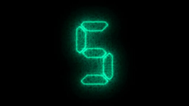 Digital countdown of 10 to 0 seconds with regular hundredths,  optimized for 10 to 0  fps to avoid frame rate distortions and interpolation artifacts 