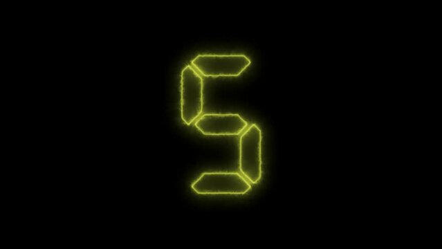 Digital countdown of 10 to 0 seconds with regular hundredths,  optimized for 10 to 0  fps to avoid frame rate distortions and interpolation artifacts 