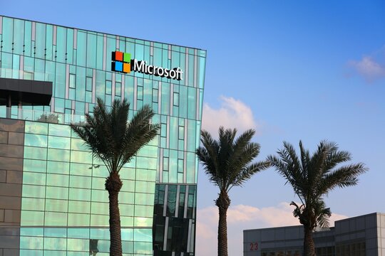 HAIFA, ISRAEL - NOVEMBER 1, 2022: Microsoft tech company research and development in Matam business park in Haifa, Israel. Haifa city is a R&D facility center for global tech companies.