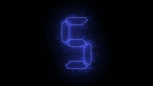 Digital number countdown animation . Futuristic counting down from ten to zero. Numbers animated for intros and explosive event openings