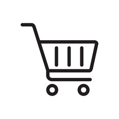 Shopping cart icon in line style. Shopping cart symbol. Shopping cart sign. Transparent background. Shopping cart PNG